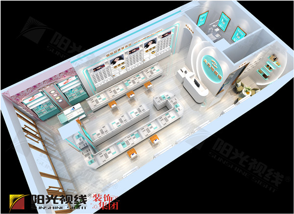 細(xì)長型眼鏡店怎么裝修設(shè)計？